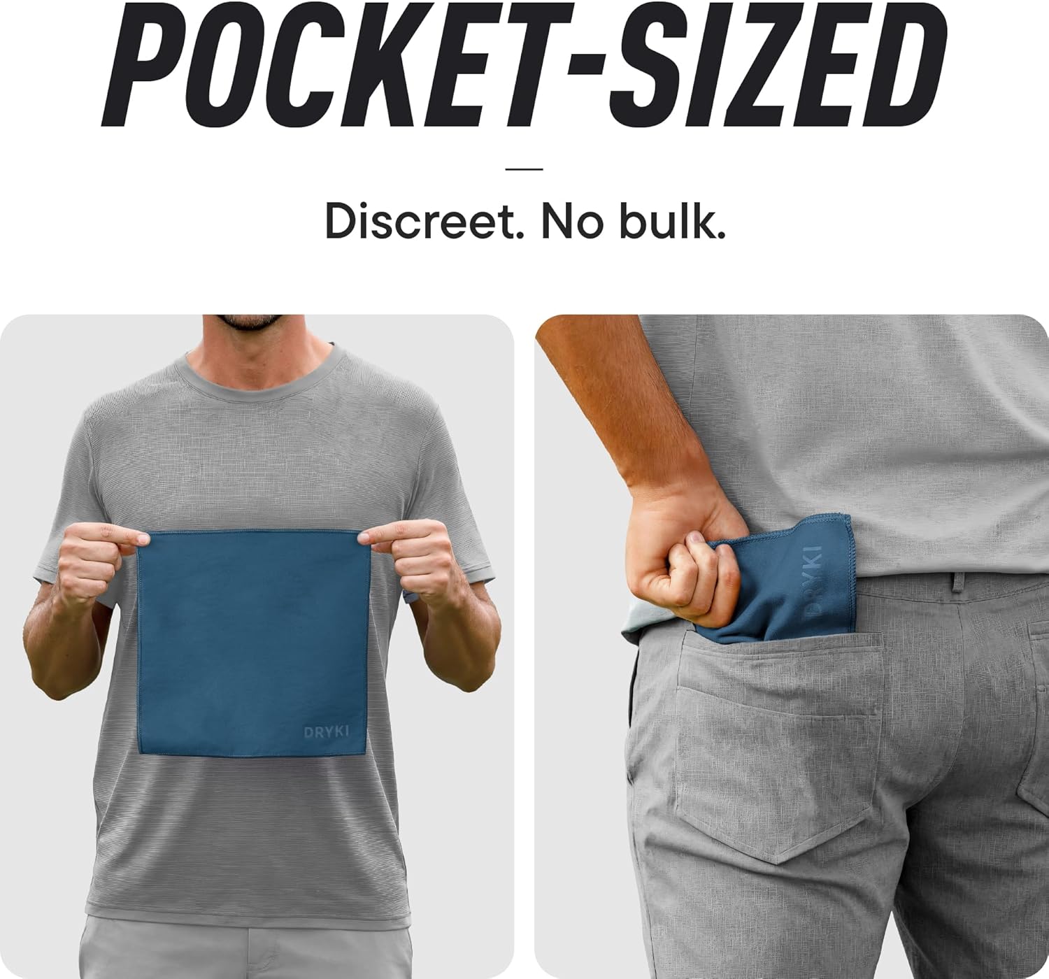 Pocket-Sized Sweat Towels - The Original Sweat Absorbing Handkerchiefs - Quick-Dry Microfiber Sweat Rags for Face, Hands, & Body - Men & Women - Gym, Sports, and Work (Blue: 5 Pack) - Image 4