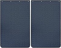 Vista 4 de Denco Diamond Plate - Juego de 2 solapas de barro de servicio extremo para semircamiones, 24 x 24 pulgadas