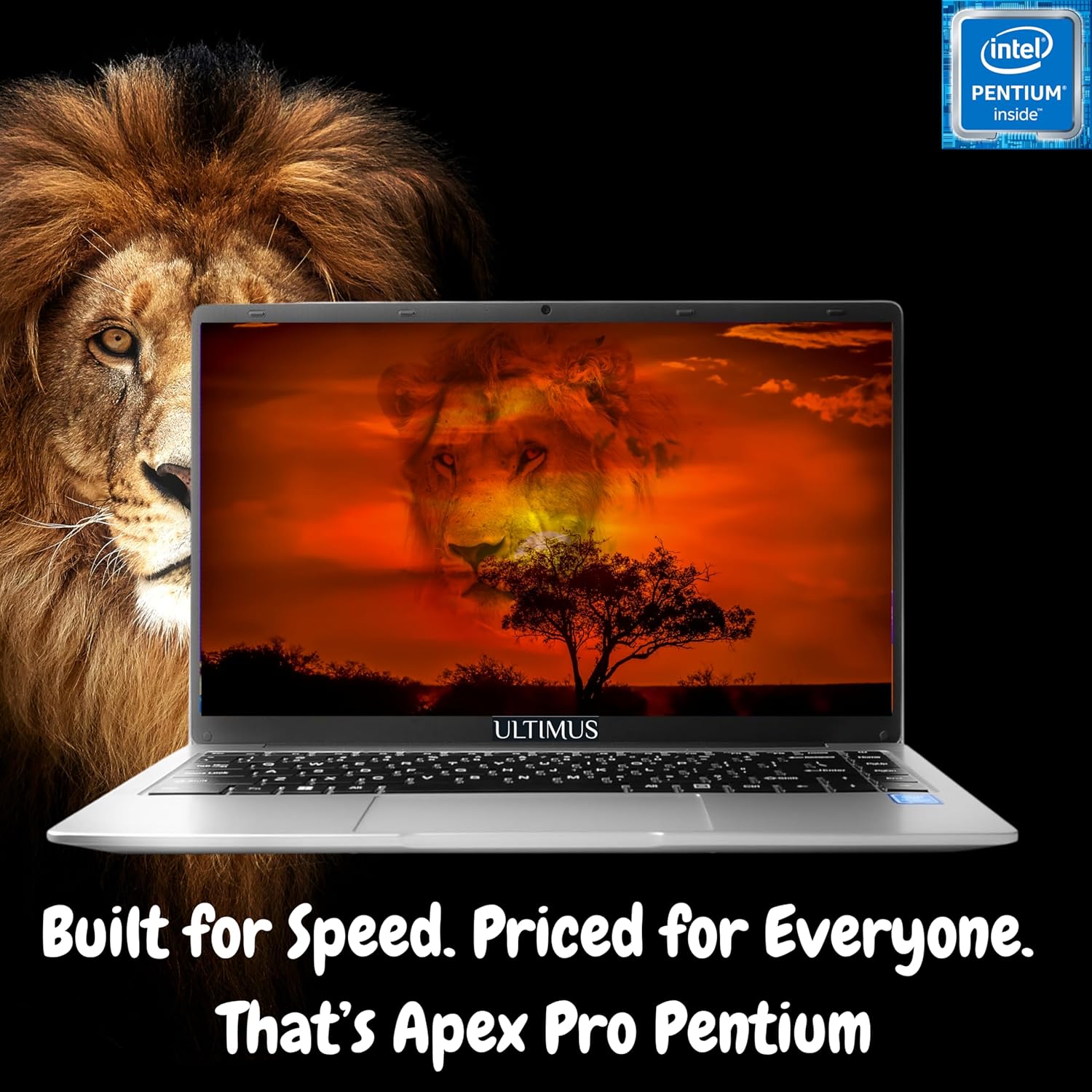 Ultimus APEX Pro Intel Pentium Quad Core Laptop 4GB RAM 128GB eMMC SSD Expandable~512GB Ultra Thin Bezel 180° Hinge 2.0x1 3.0x1 USB HDMI SD Card Slot Dual Speaker Win11 Home Cloud Silver 1.2Kg 21 81NFvJmrrgL. SL1500
