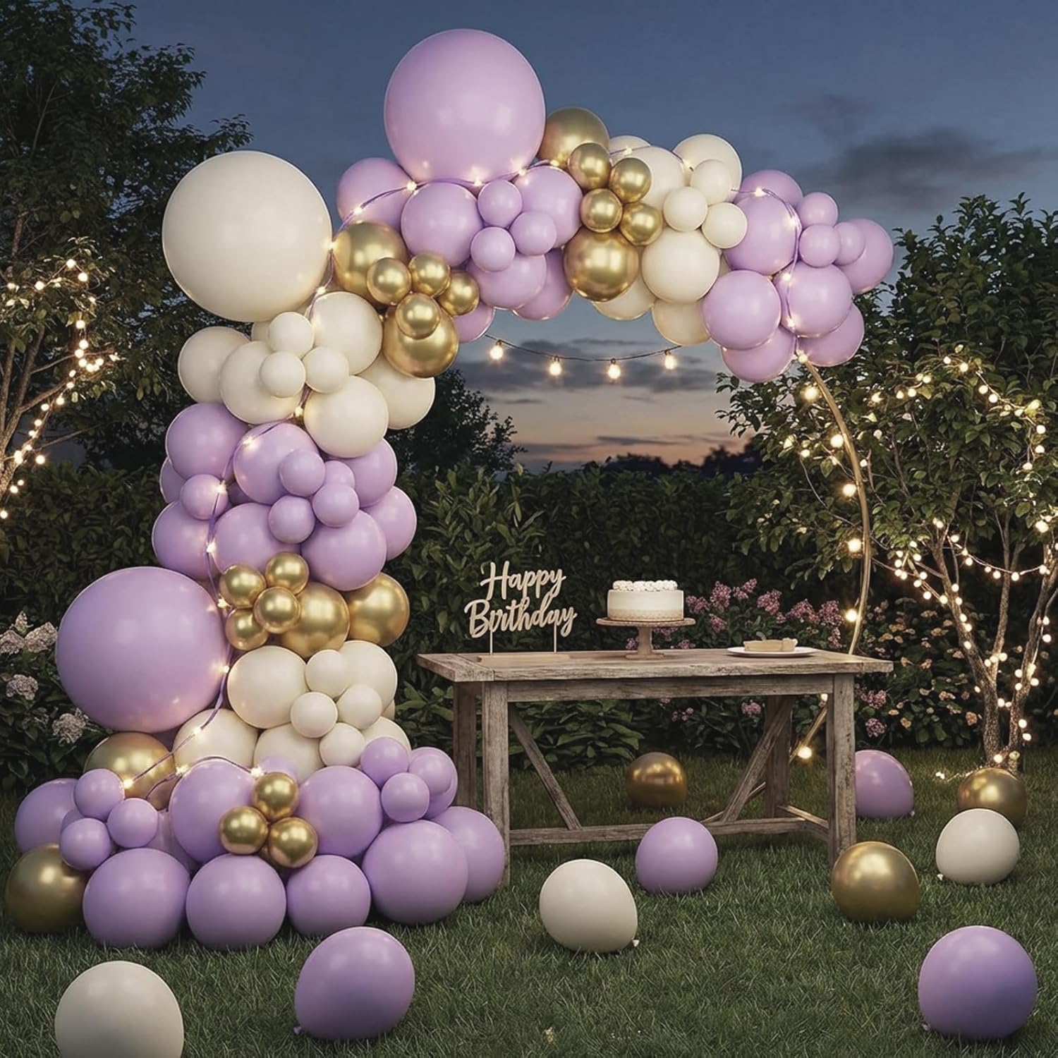 RUBFAC 154pcs Dusty Purple Balloons Different Sizes 18 12 10 5 Inch Lavender Boho Neutral Balloon Arch Kit for Baby Shower Graduation Butterfly Fairy Birthday Party Decorations