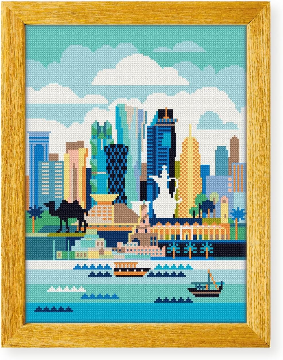 Awesome Pattern Studio Doha DS673, Diamond Painting Kit, Diamond Art Kits for Adults, Full Drill 5D Diamond Dots Kits. All Items Included.