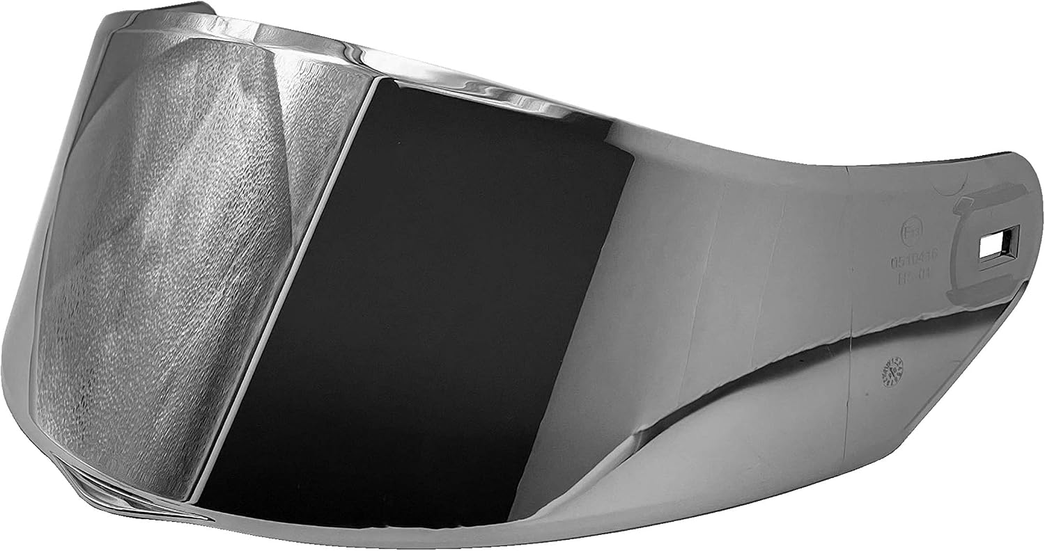 Typhoon TH129 Adult Full Face Helmet Face Shield - Silver Mirrored & Tinted
