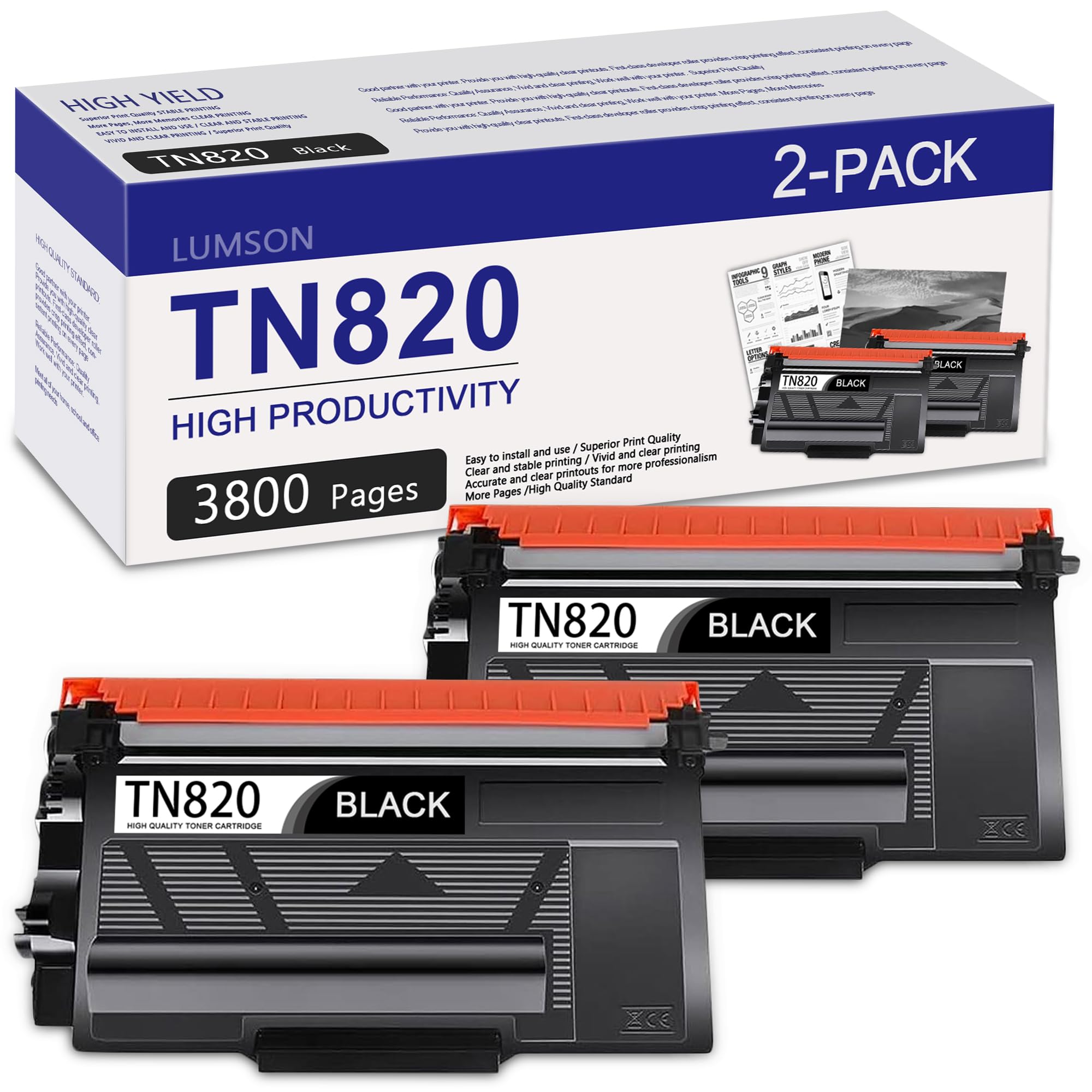 TN3480 Toner compatibel met toner Brother TN3480 TN-3480 TN 3480 voor Brother HL-L5100DN Toner MFC-L5750DW MFC-L5700DW DCP-L5500DN HL-L5200DW HL-L6400DW MFC L5750DW HL L5100DN HL-L500DN 00D TN3. 430