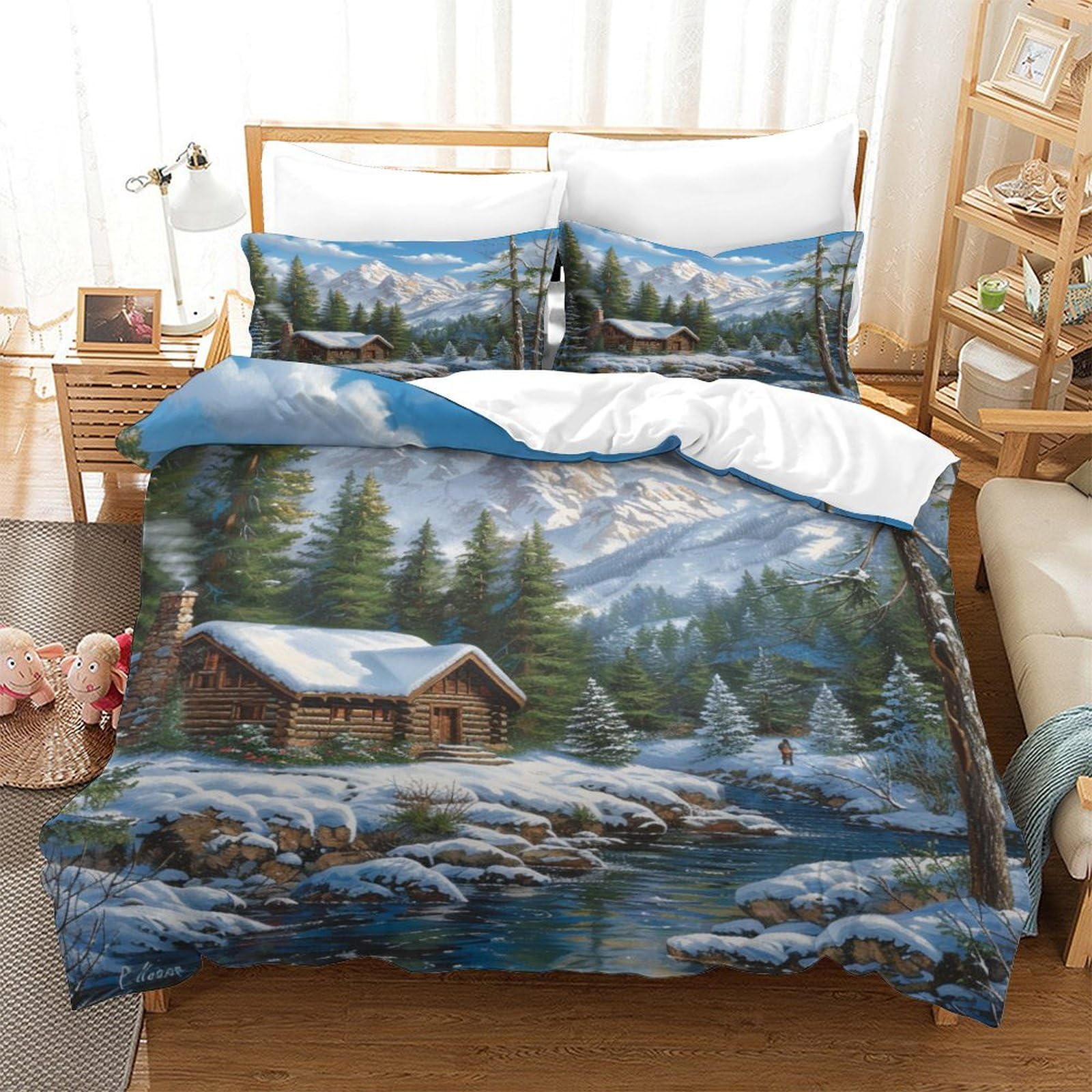 Housse de couette douce et lisse de qualité supérieure lit 140 x 200