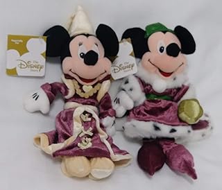 Disney UK Camelot King Arthur & Guenivere Mickey & Minnie Mini Bean Bag Plush