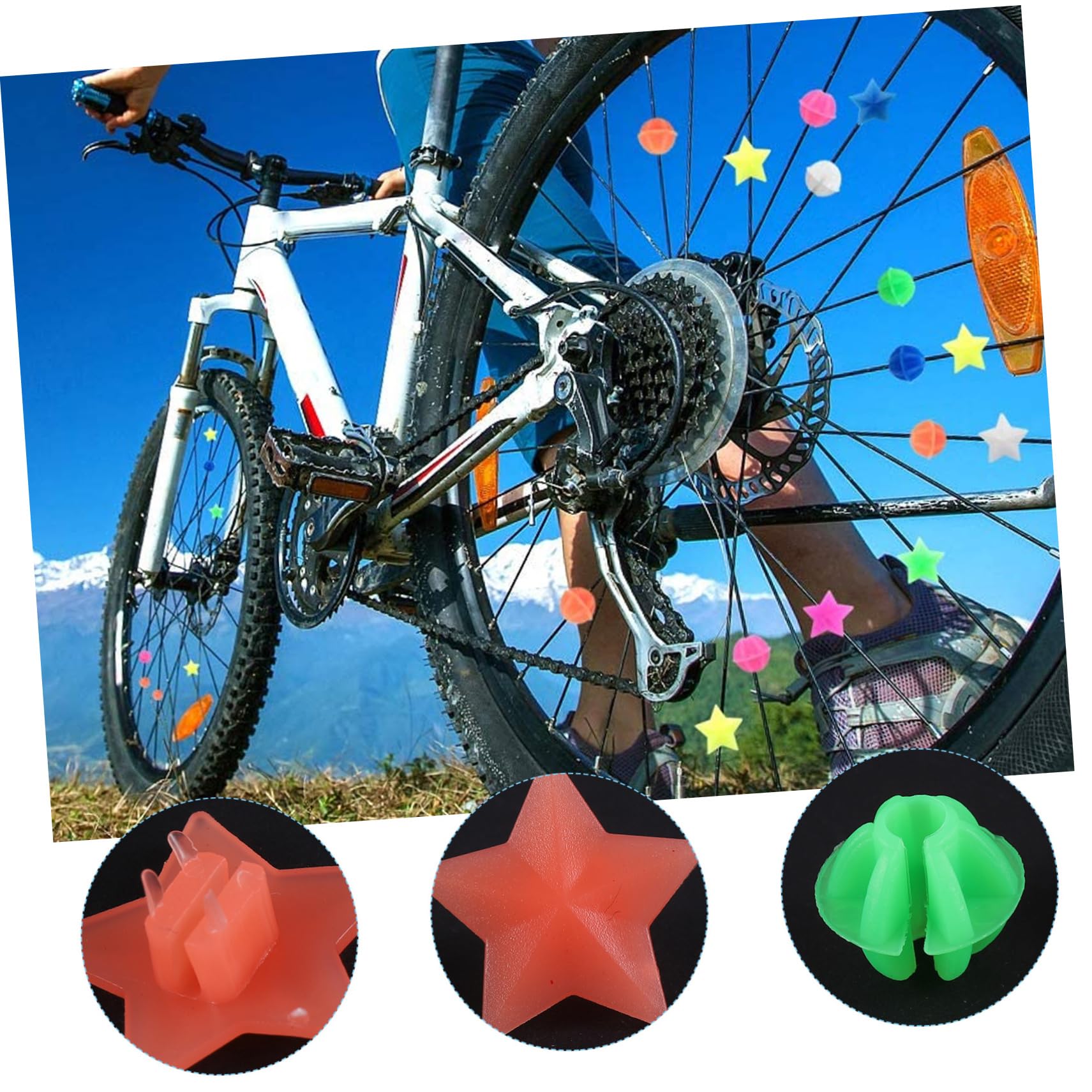 YUEXNKO Perles Rayons Velo, Décoration Roue Vélo, Décoration Rayon De