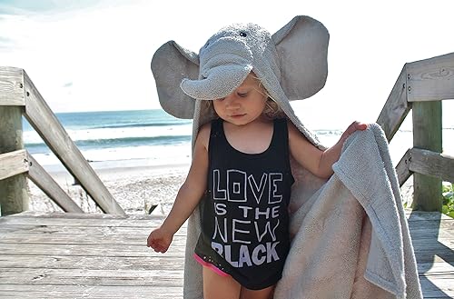 Miniatura 6 de Toalla de bebé con capucha para niños de 2 a 8 años  Toalla grande 100% algodón para niñas o niños  Lindas toallas de baño de elefante para bebés y