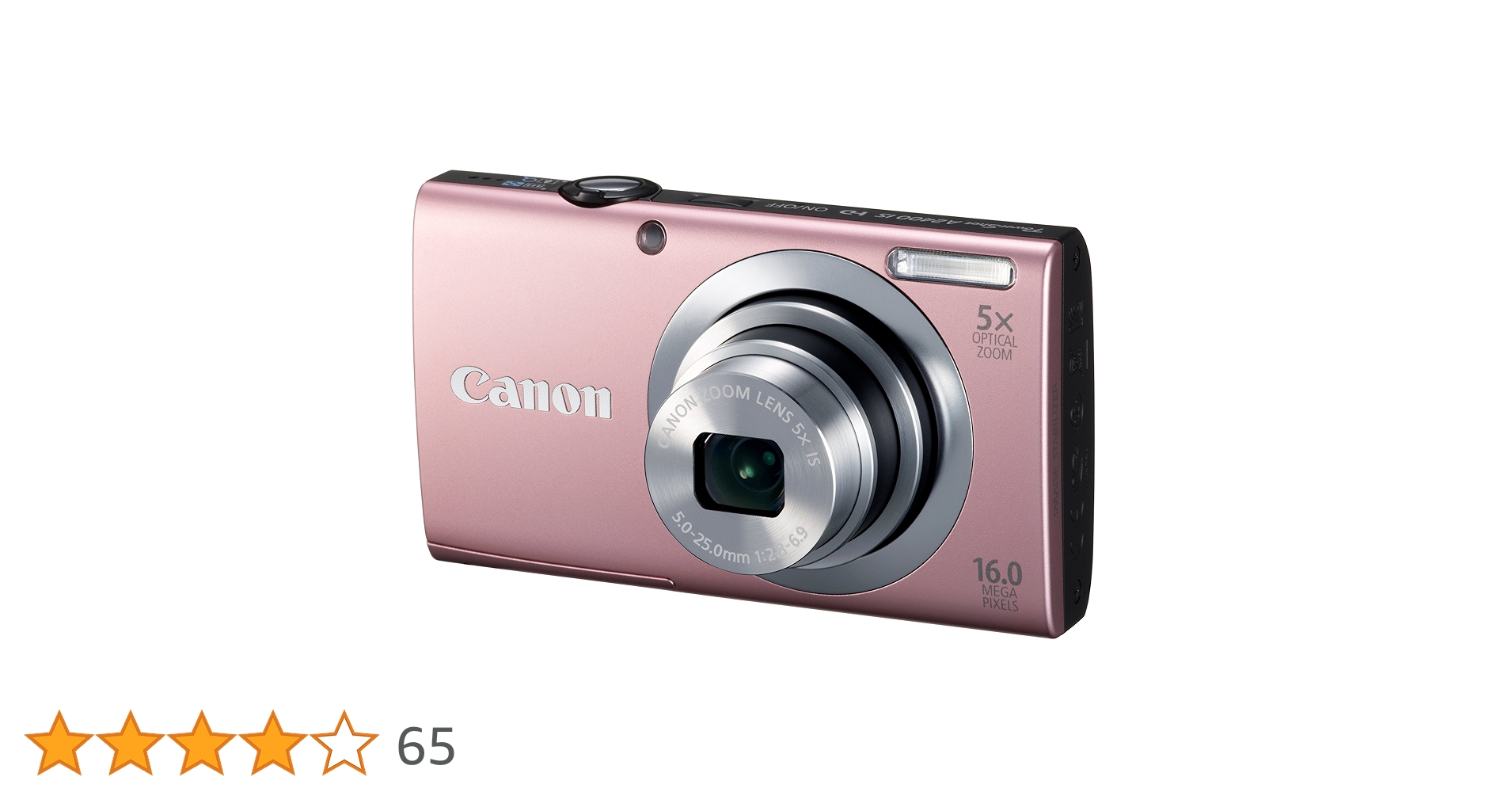 Amazon | Canon デジタルカメラ PowerShot A2400IS ピンク 1600