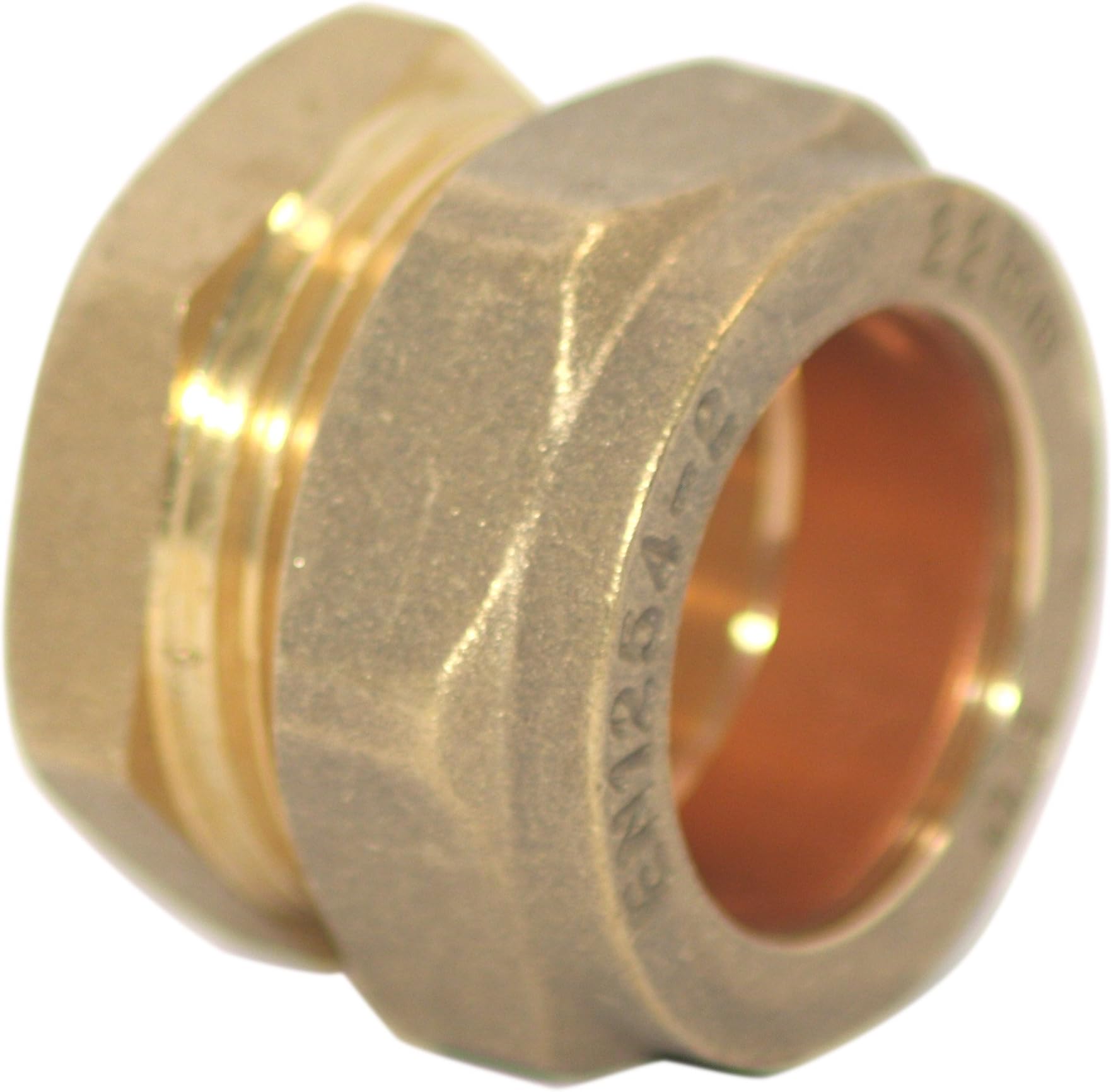 Plumb Pak 22mm Brass Compression Stop End - Pack of 3