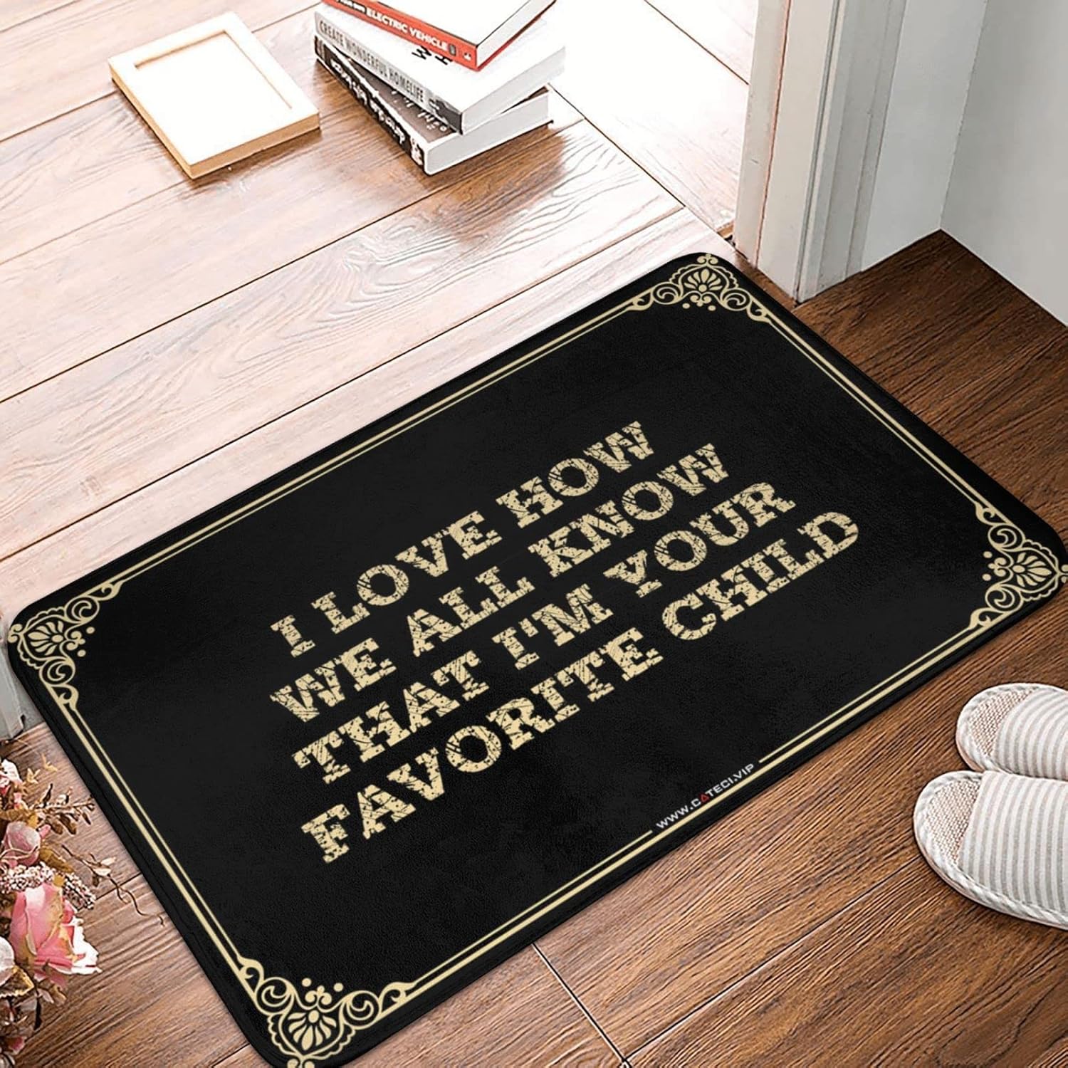 Doormat Indoor Entrance Funny I Love How We All Know That I'm Your Favorite Child Doormat Kitchen Farmhouse Rug Farmhouse Front Door Mat(Size:65X90CM), Colour, BCPYBYPTY-COLOUR-65X90CM