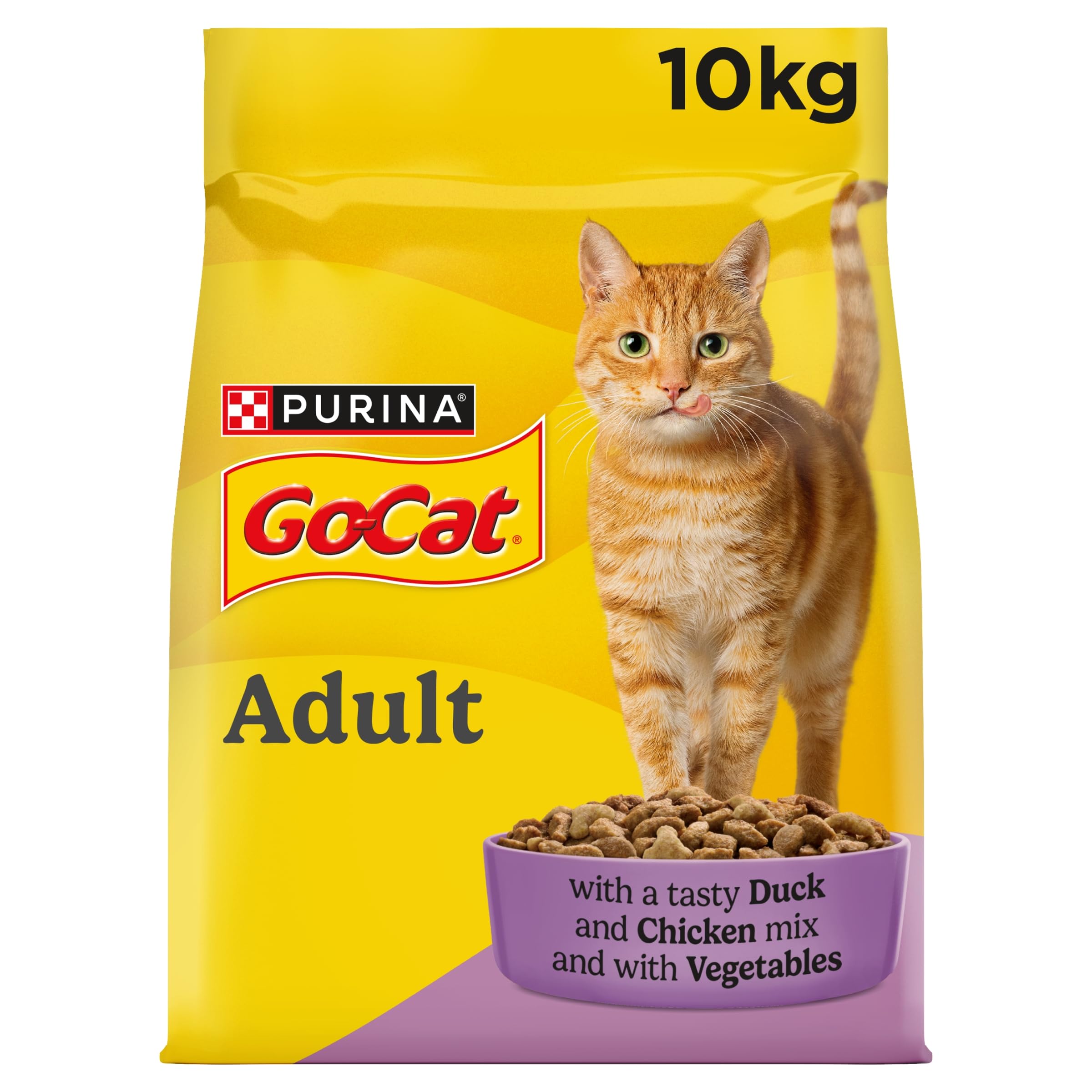 GO-CAT Adult Dry Cat Food Chicken and Duck 10kg Pack