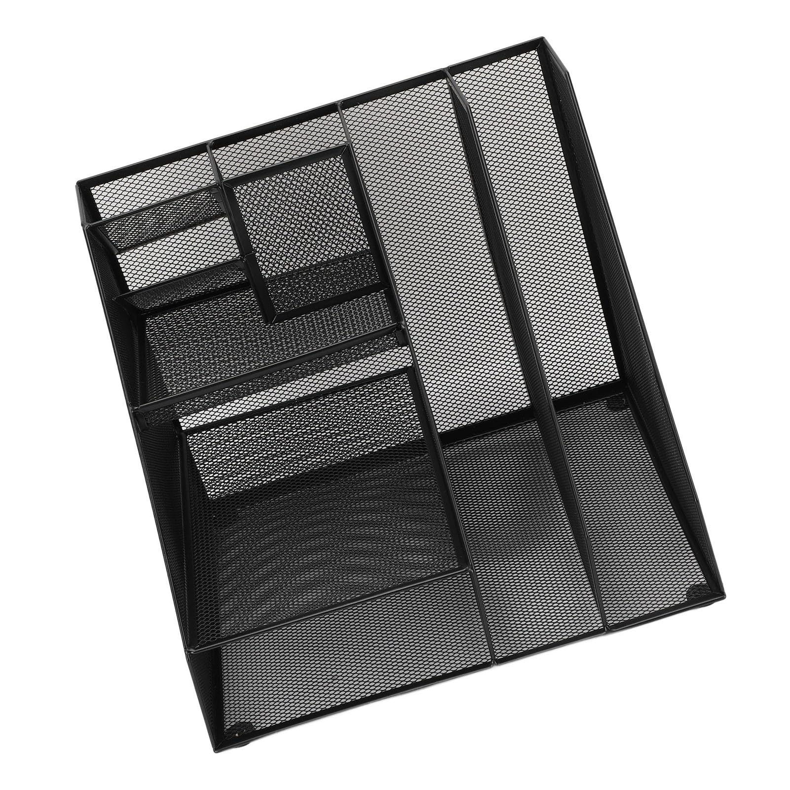 Organizzatore desktop a maglie metalliche Black Iron Iron Multifunzionale Office Office Organizzatore con Porta della penna per la Workstation Accessori per la scrivania della