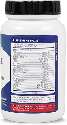 Miniatura 2 de Enzimas digestivas - con amilasa, bromelina, proteasa, lipasa y otras 14 enzimas - 180 cápsulas