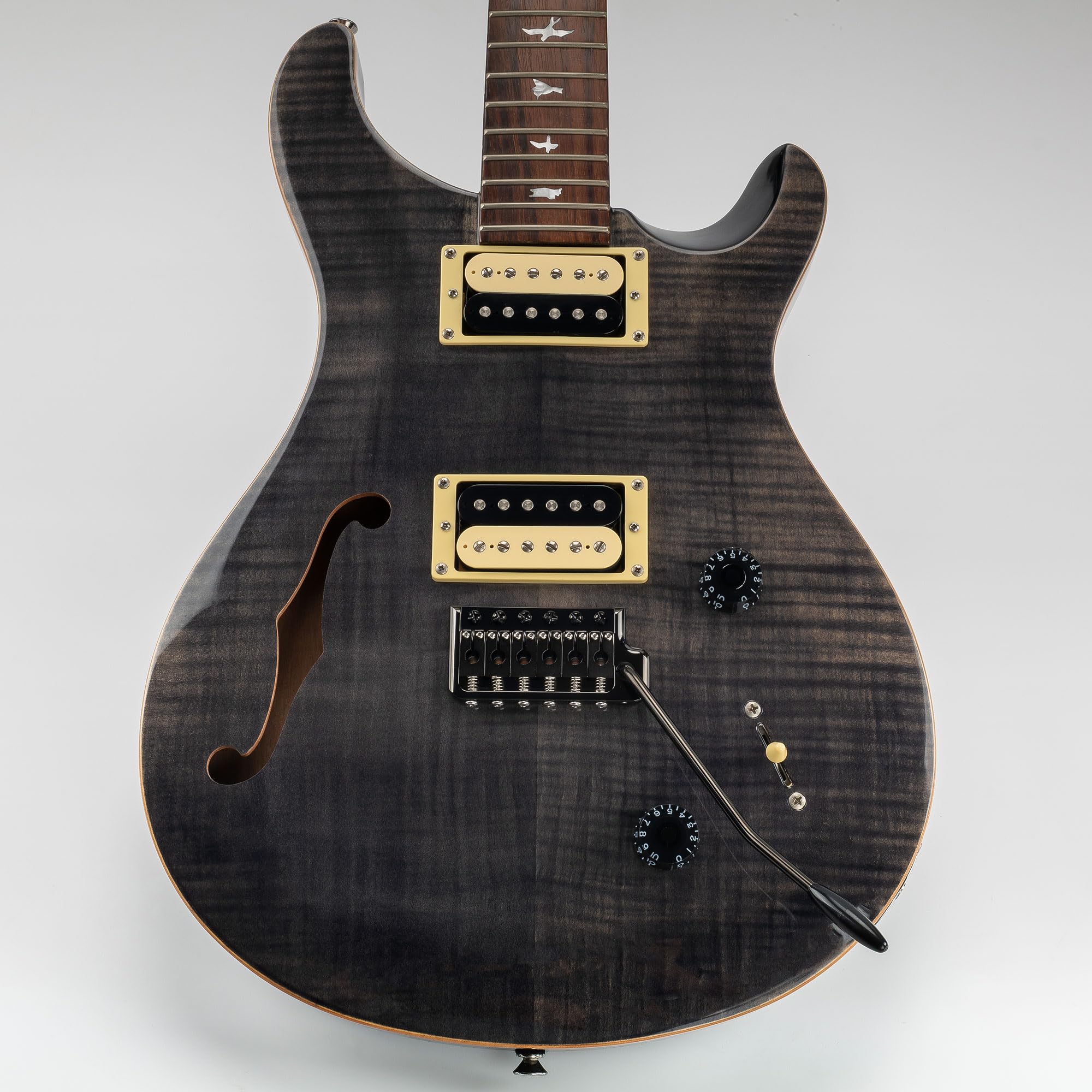 Musiclily Ultra BV022 52,5mm 6-Punkt Tremolo Steg Brige Knife Edge Schwarz | Vollmassives Messing,mit 36mm Block,für Strat Style E-Gitarre