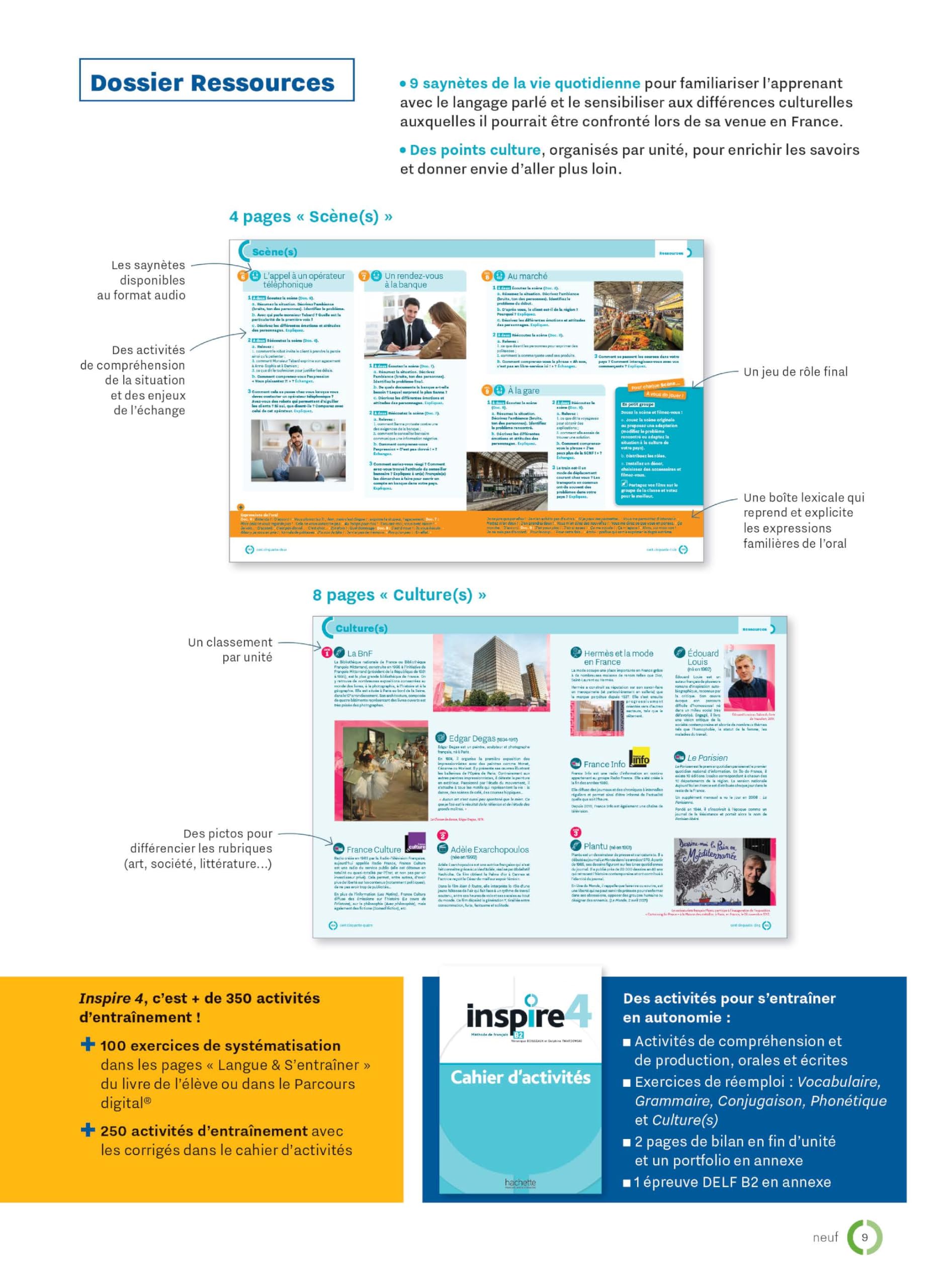 Inspire 4 livre de l'élève + audio/vidéo + Parcours digital: Livre de l'élève. Avec Transcriptions et Corrigés