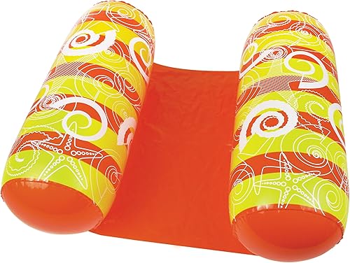 Poolmaster Silla de agua de vinilo para montar en color naranja