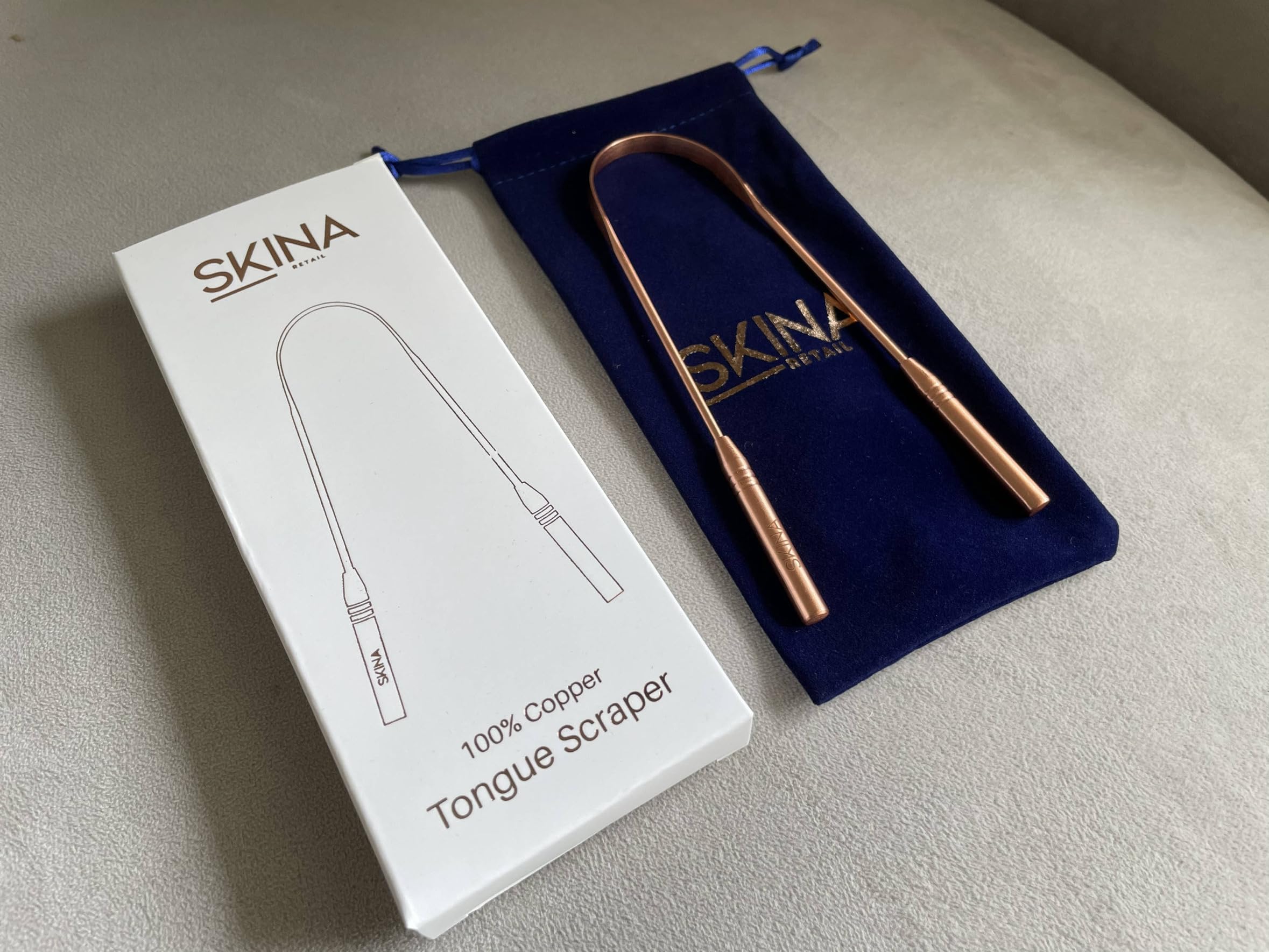 Generic Copper Tongue Cleaner- Oral Hygiene Tool for Fresh Breath