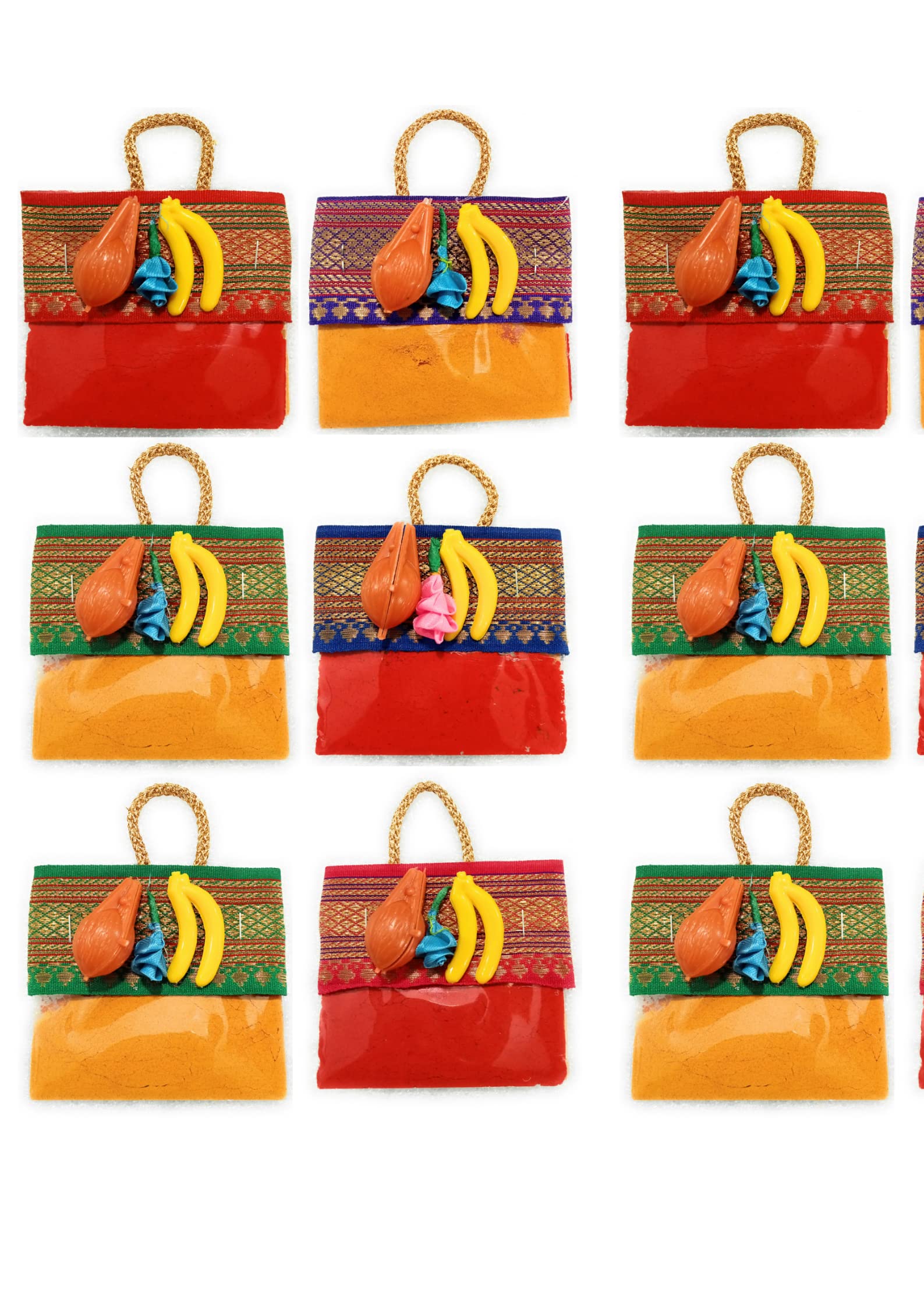 Pranaam product handicrafted haldi kumkum thamboolam bag (4 * 5 inches) (20 pcs mix color) (B0BS1RY6JF) Amazon Price History, Amazon Price Tracker