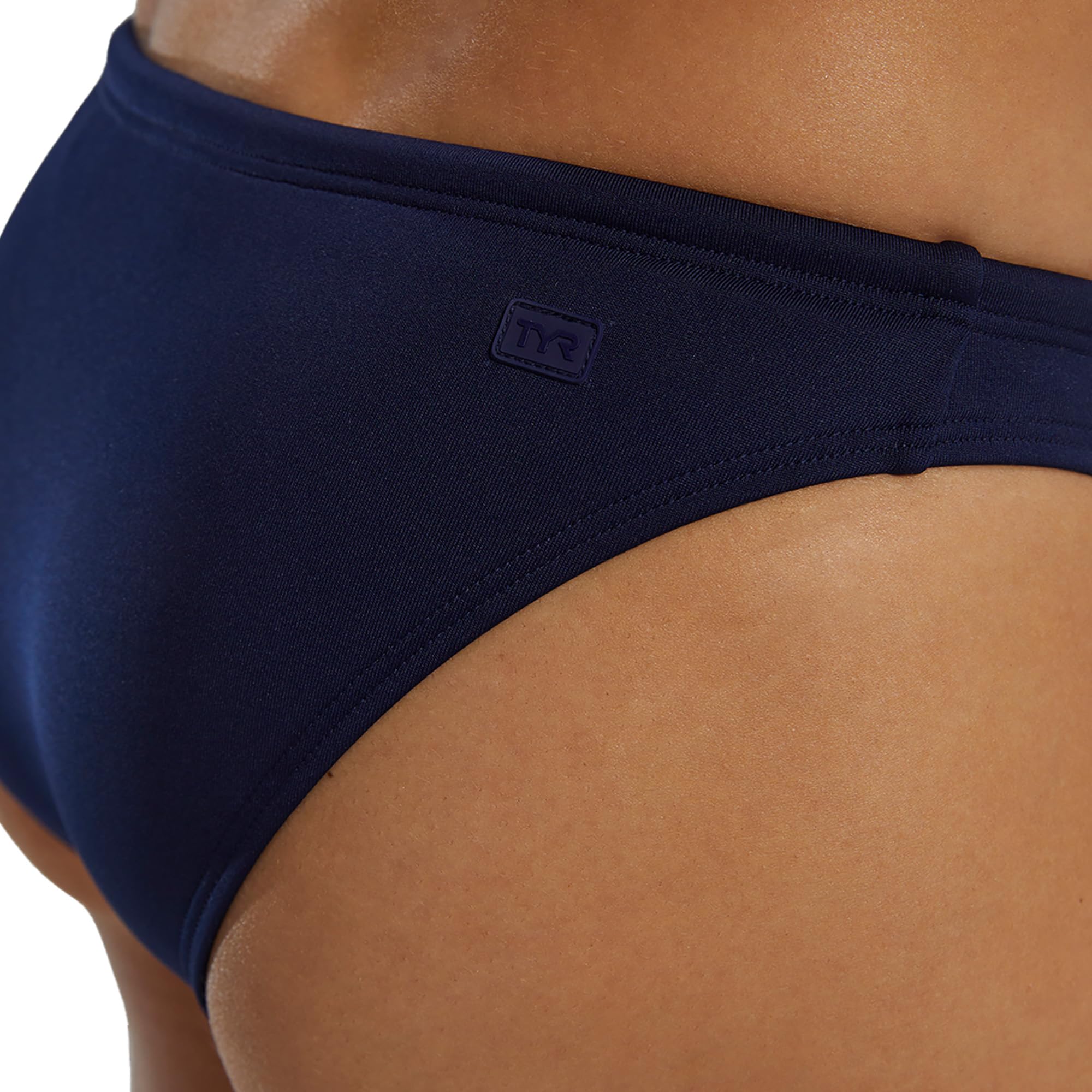 TYR Damski dół bikini Durafast Elite Classic z pełnym pokryciem, granatowy, S, granatowy, S
