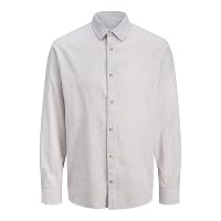 Jjesummer Linen Blend Shirt L/S SN, Crockery