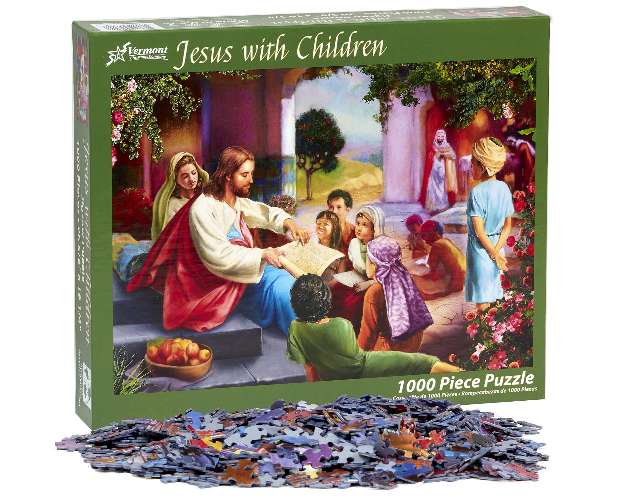 Vermont Christmas Company Jesus mit Kindern Puzzle 1000 Teile