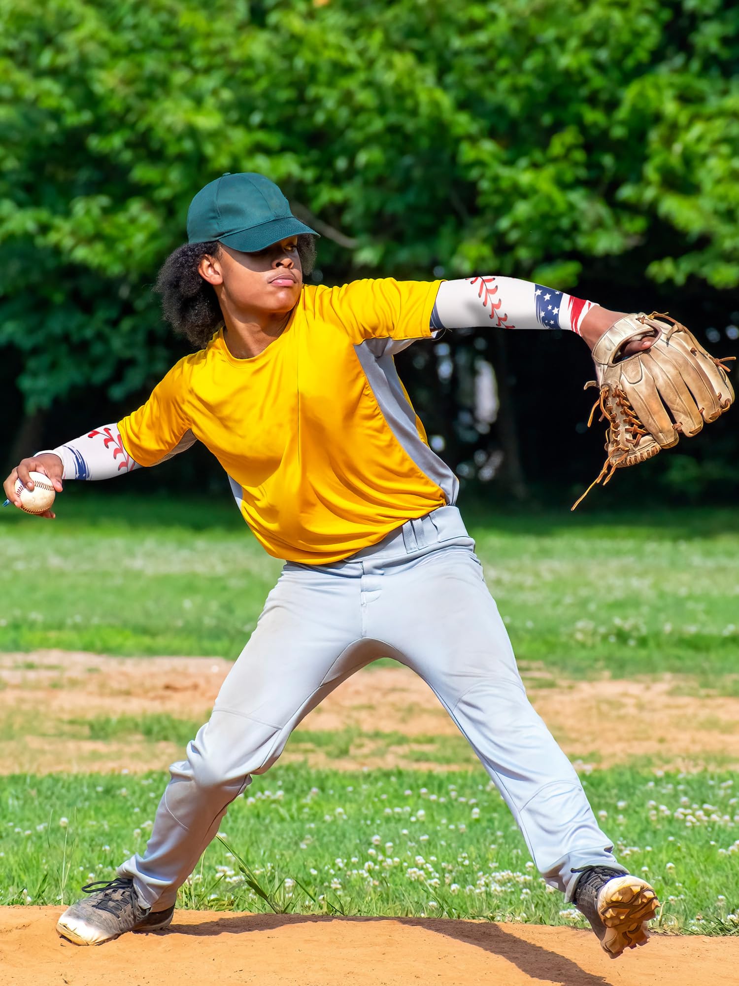 12 pares de mangas deportivas para niños, básquetbol, béisbol, protección UV, protección solar
