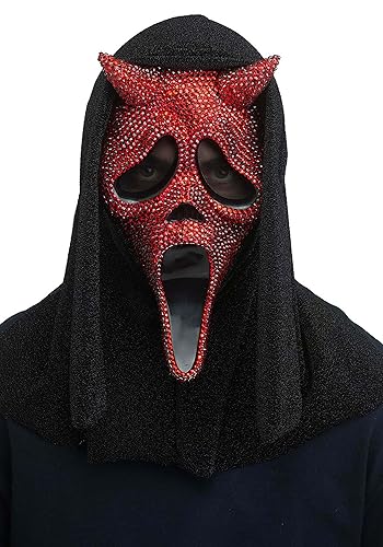 Fun World Rhinestone Devil Ghost Face Adult Mask