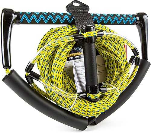 Miniatura 3 de WOW Sports - Cuerda de remolque para tubo de cubierta, wakeboard y esquí acuático - 70 pies - Con mango de truco
