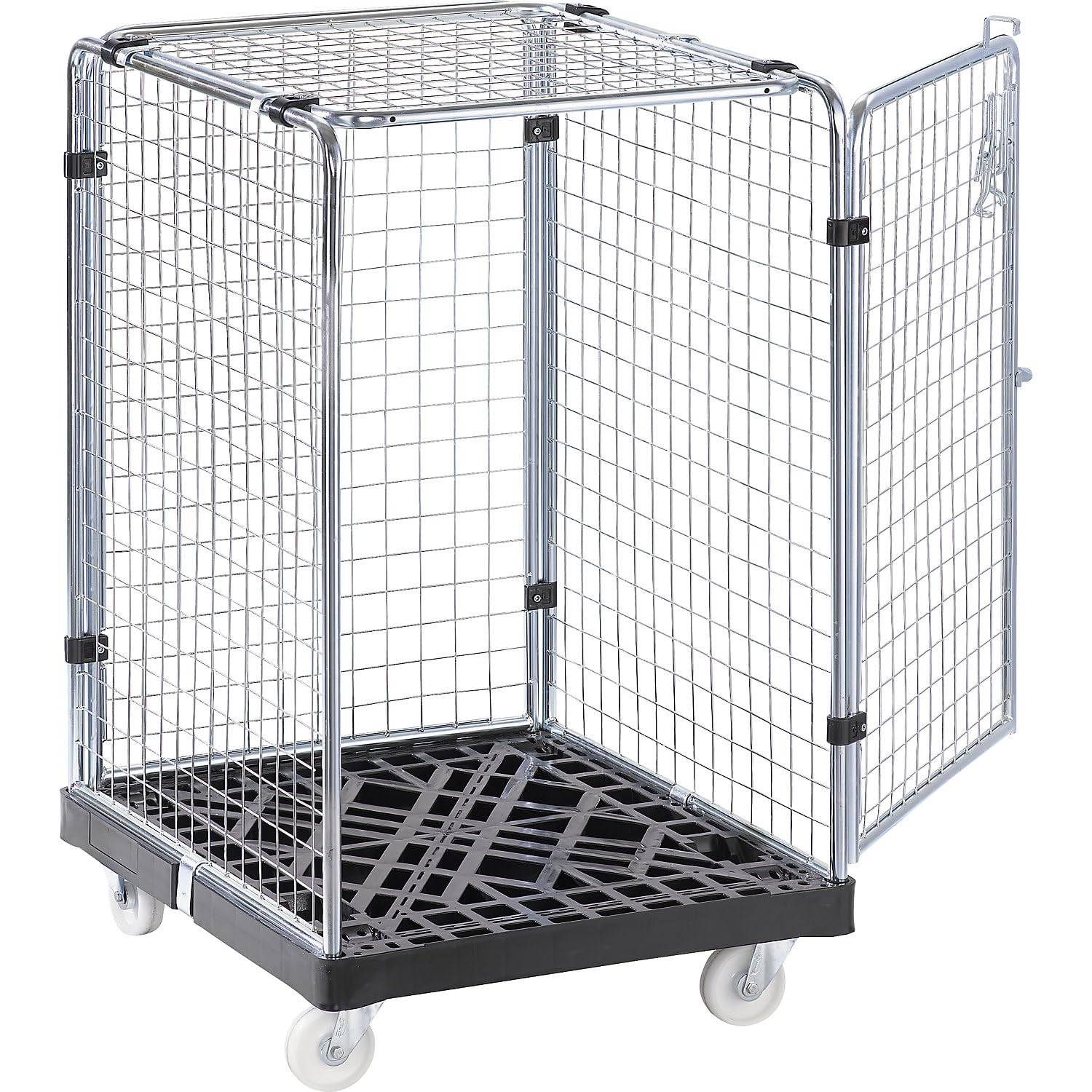 FRANKEL kaiserkraft | Roll-conteneur PROTECT | hauteur 1200 mm | noir profond