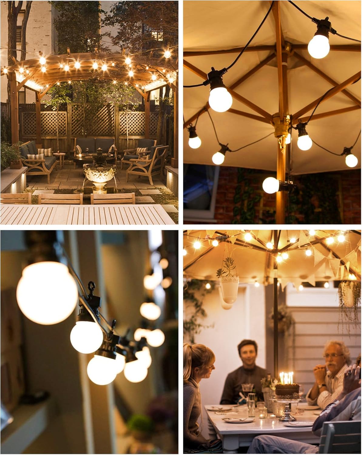 G14 LED Low Watt Light Bulbs, 15W Equivalent Small Globe Light Bulbs, 1W Soft White 3000K Small Night Light Bulbs for String Lights, Window Candle, Table Lamp, E26 Base, Non-dimmable, 6 Pack