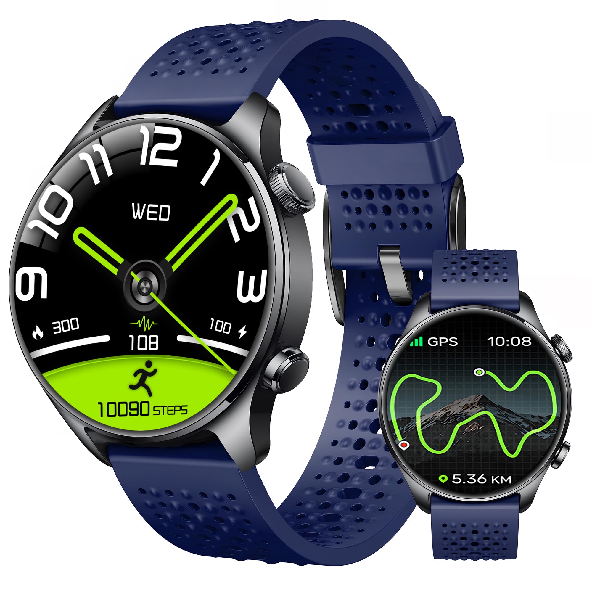 LZBWOL Smart Watch, 1.43" AMOLED GPS, Bluetooth Call, HR SpO2 - Blue
