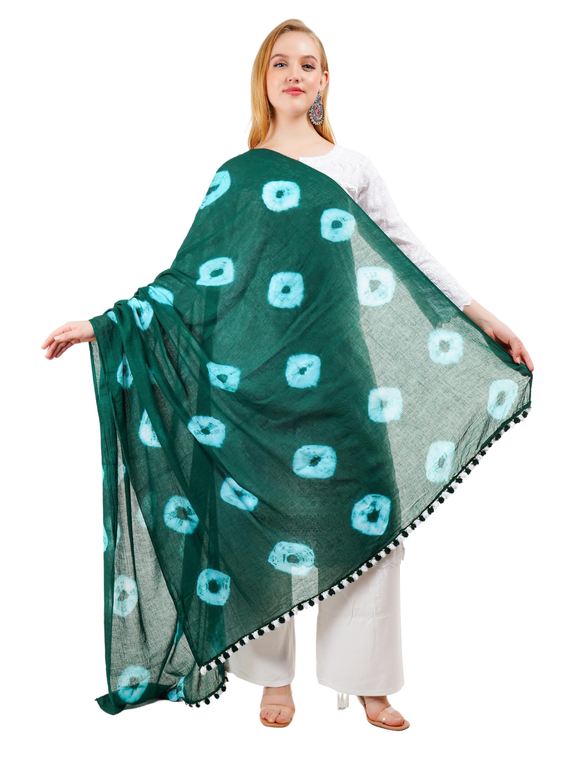 karthav fashion Women's Cotton Bandhej Dupatta-picture-13