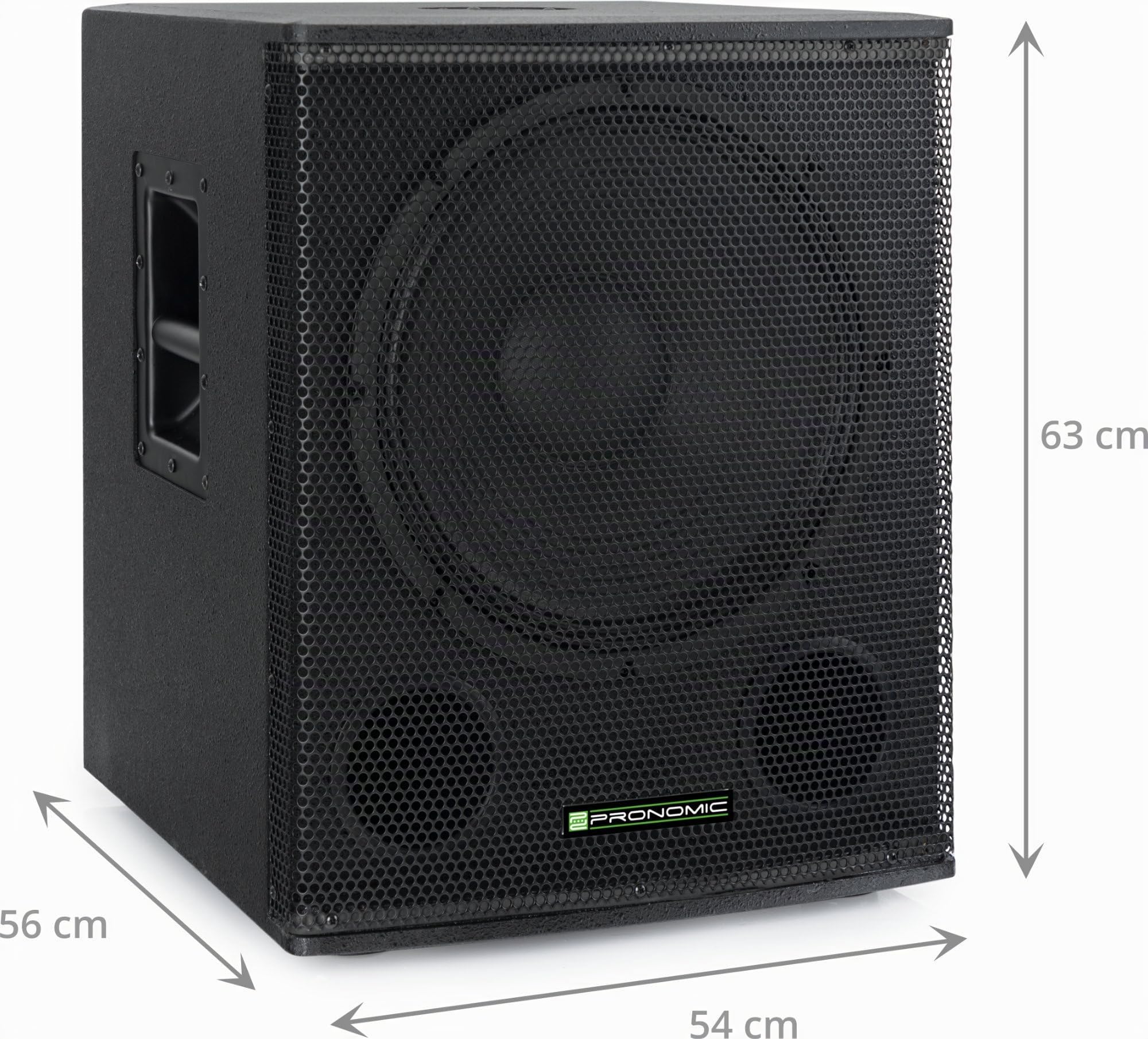 Pronomic Powerstage Economy 1812 2.1 - aktives PA-Set mit 1x 18-Subwoofer und 2X 12-Satelliten - 540 Watt Gesamtleistung (RMS) - inklusive Lautsprecherstative