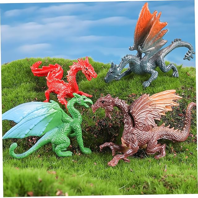 Foto 5 de 6 de BEAHING 16 Piezas Mini Dragones Figura de Dragón Volador Antiguo de Plástico Realista para Proyecto…