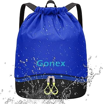 Amazon Co Jp Gonex ジムサック プールバッグ 乾湿分離 軽量 防水 大容量 ナップサック スイムバッグ 運動 旅行 部活用 靴入れ 巾着 子供 男女兼用 ブラックブルー シューズ バッグ Amazon Co Jp Gonex ジムサック プールバッグ 乾湿分離 軽量 防水 大容量 ナップサック スイムバッグ 運動 旅行 部活用 靴入れ 巾着 子供 男女兼用 ブラックブルー シューズ バッグ