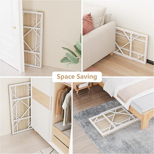 Miniatura 6 de Elephance Escritorio Plegable de Escritura para Computadora para Oficina en Casa, Escritorio de Oficina de Estudio Sin Montaje, Mesa Plegable para