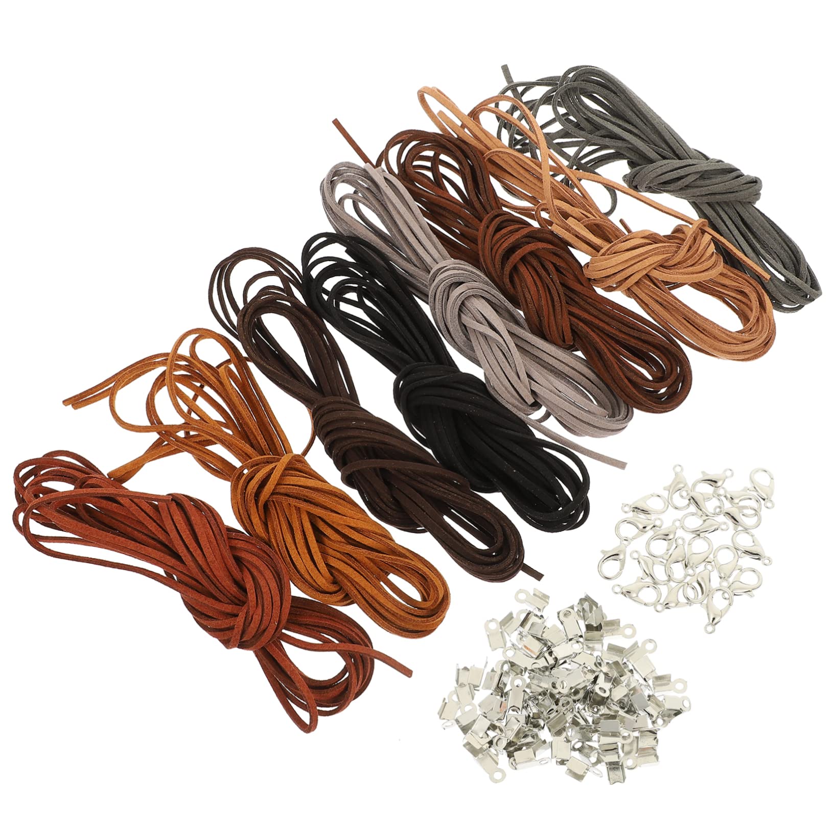 jojofuny 5 Set Corde per Creazione Gioielli Diy Corda Suede per Braccialetti e Collane Colori Resistente e Versatile per Perline e Accessori Fai da Te