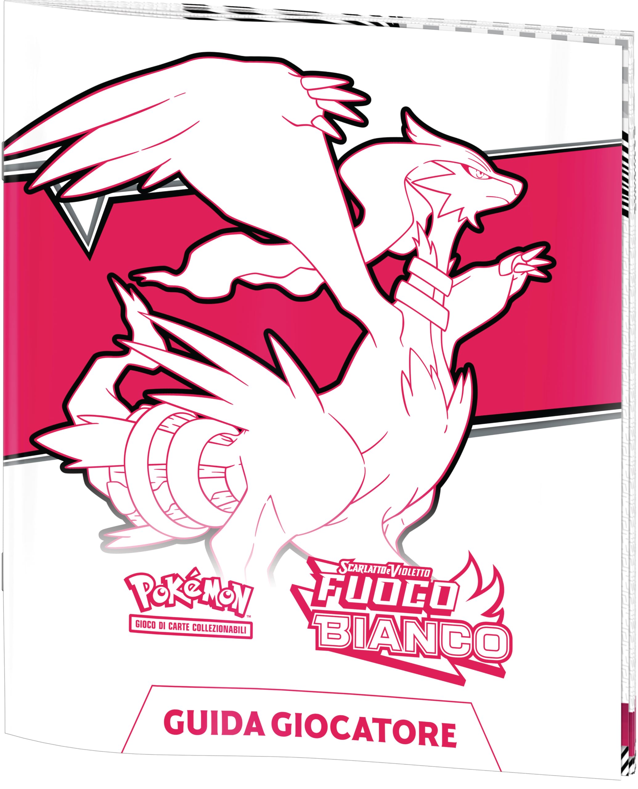 Pokémon GCC: set Allenatore Fuoriclasse dedicato a Reshiram dell’espansione Scarlatto e Violetto - Fuoco Bianco, con una carta a figura intera di Tornadus, nove buste di espansione e accessori premium