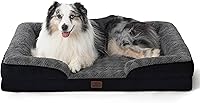 Vista 65 de Bedsure - Cama ortopédica extragrande para perros, sofá cama lavable para perros extragrandes, espuma de soporte con funda extraíble y lavable, negro
