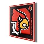 YouTheFan NCAA Louisville Cardinals 3D Logo Series Wall Art - 12x12