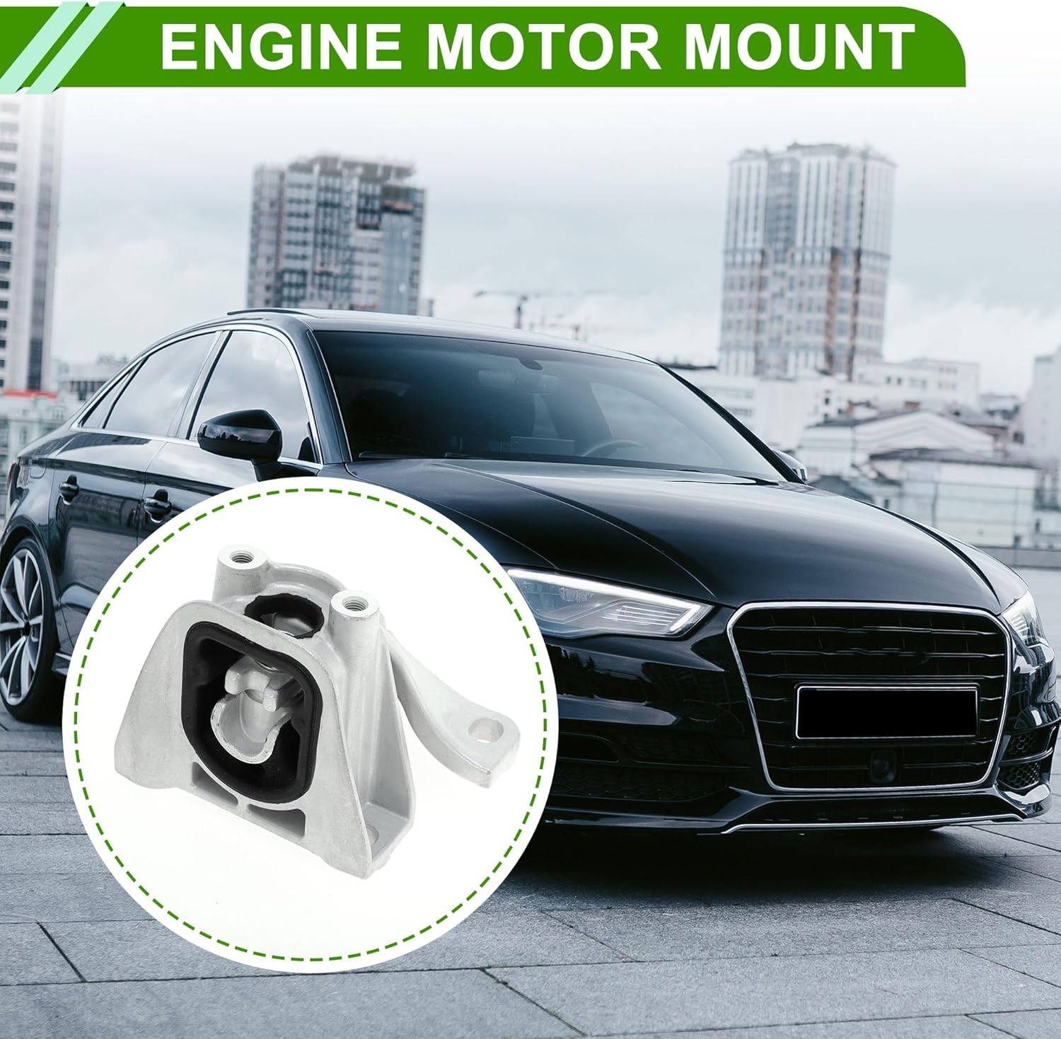 No.50850SNCA91 Engine Motor Mount for Honda Civic Hybrid FA3 2007-2013 1.3L Durable Silver Tone Left Engine Mounting 1 Pc