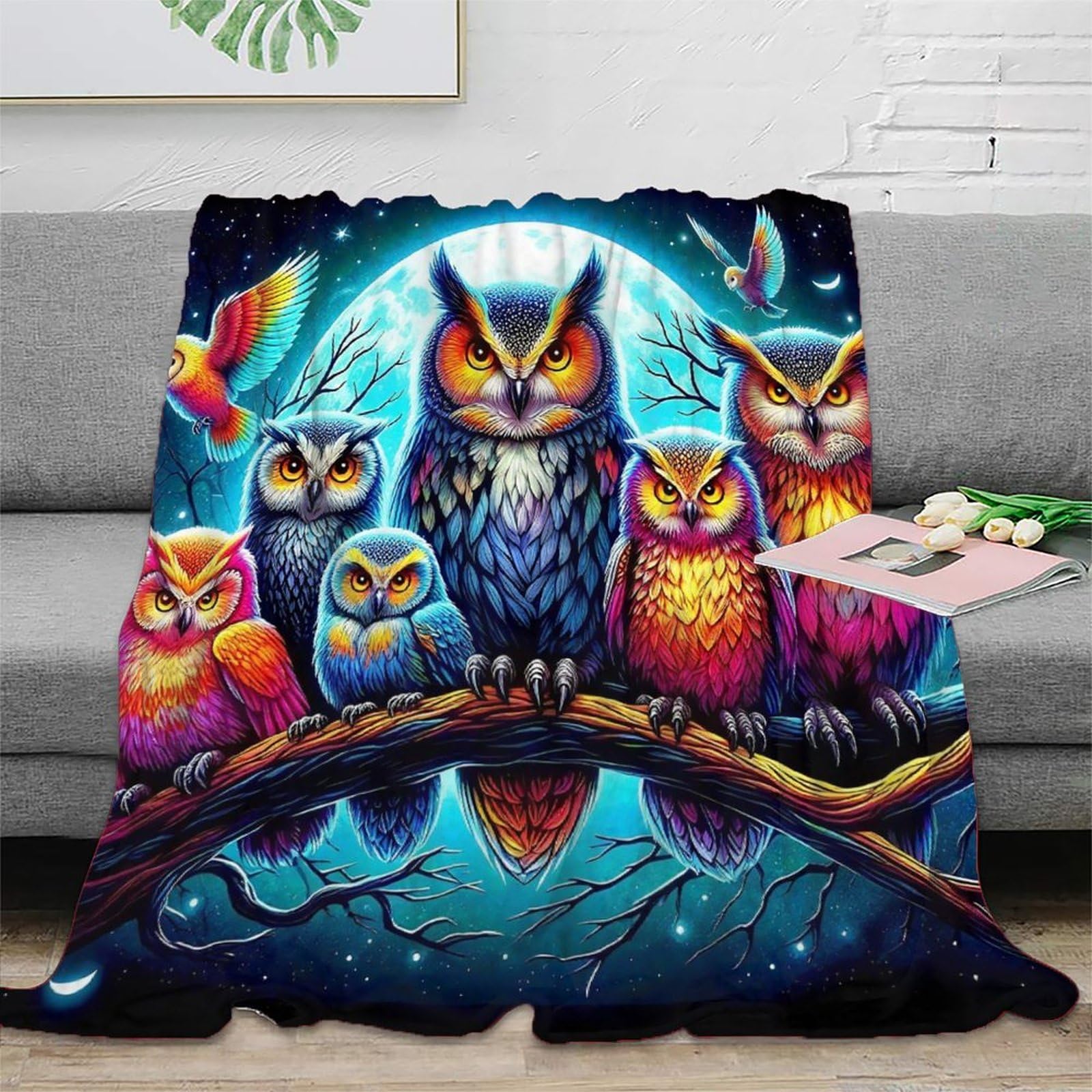 Couverture en peluche 3D Hiouf housse de canapé haute densité