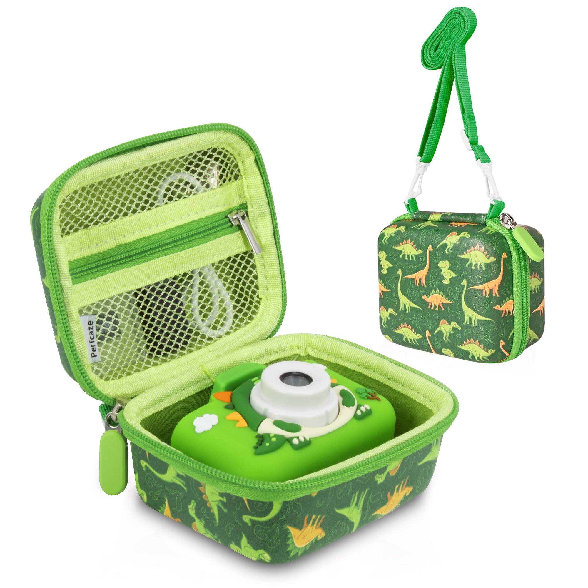 Perfcaze Kids Camera Case Compatible with Goopow/Seckton/Mgaolo/HOOMOON Kids Digital Camera Toy, Cartoon Video Camera Portable Carrying Case, Birthday