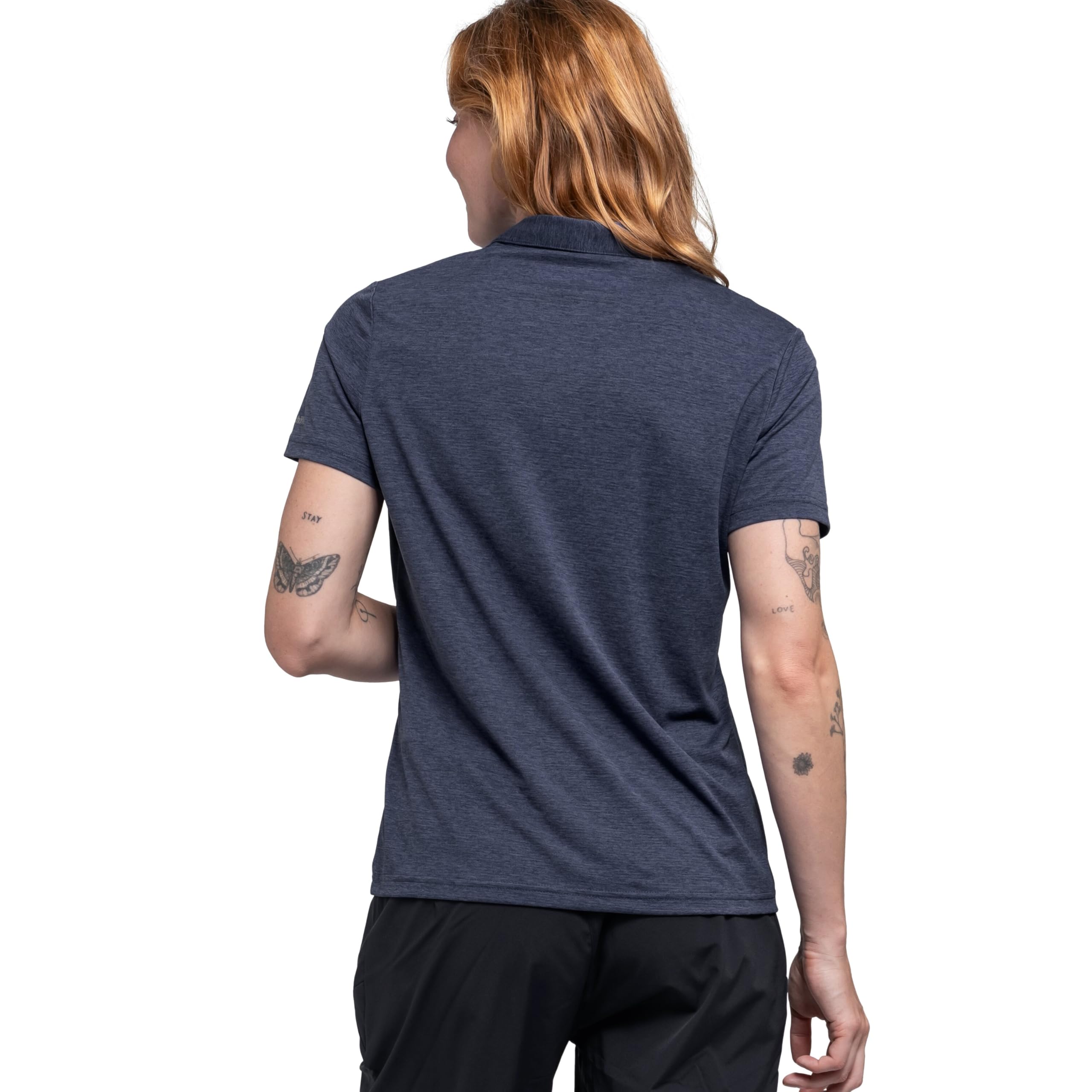 Schöffel Damen CIRC Polo Shirt Tauron L, kreislauffähiges Wandershirt, schnell trocknendes, leichtes Poloshirt mit fast 100 % Recyclingfähigkeit