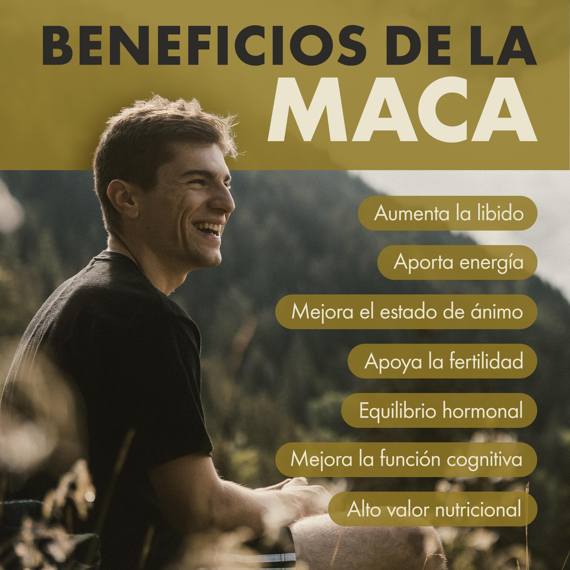 Incite Nutrition Maca Root Complex – 60 cápsulas veganas | Maca negra con reishi, tribulus y bayas de goji – Apoyo a la energía y la vitalidad – Cápsulas de raíz de maca para hombre
