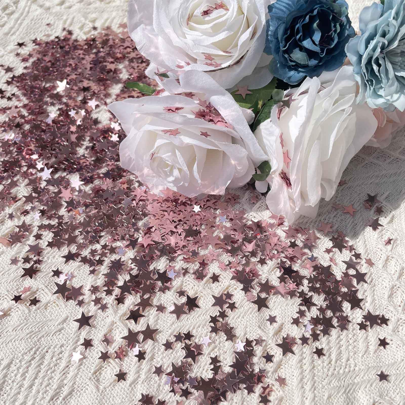 WEIKA 60g Star Confetti Glitter Star Table Confetti, Metallic Foil Stars Glitter, Table Decorations for Party Wedding birthday graduation Decorations(