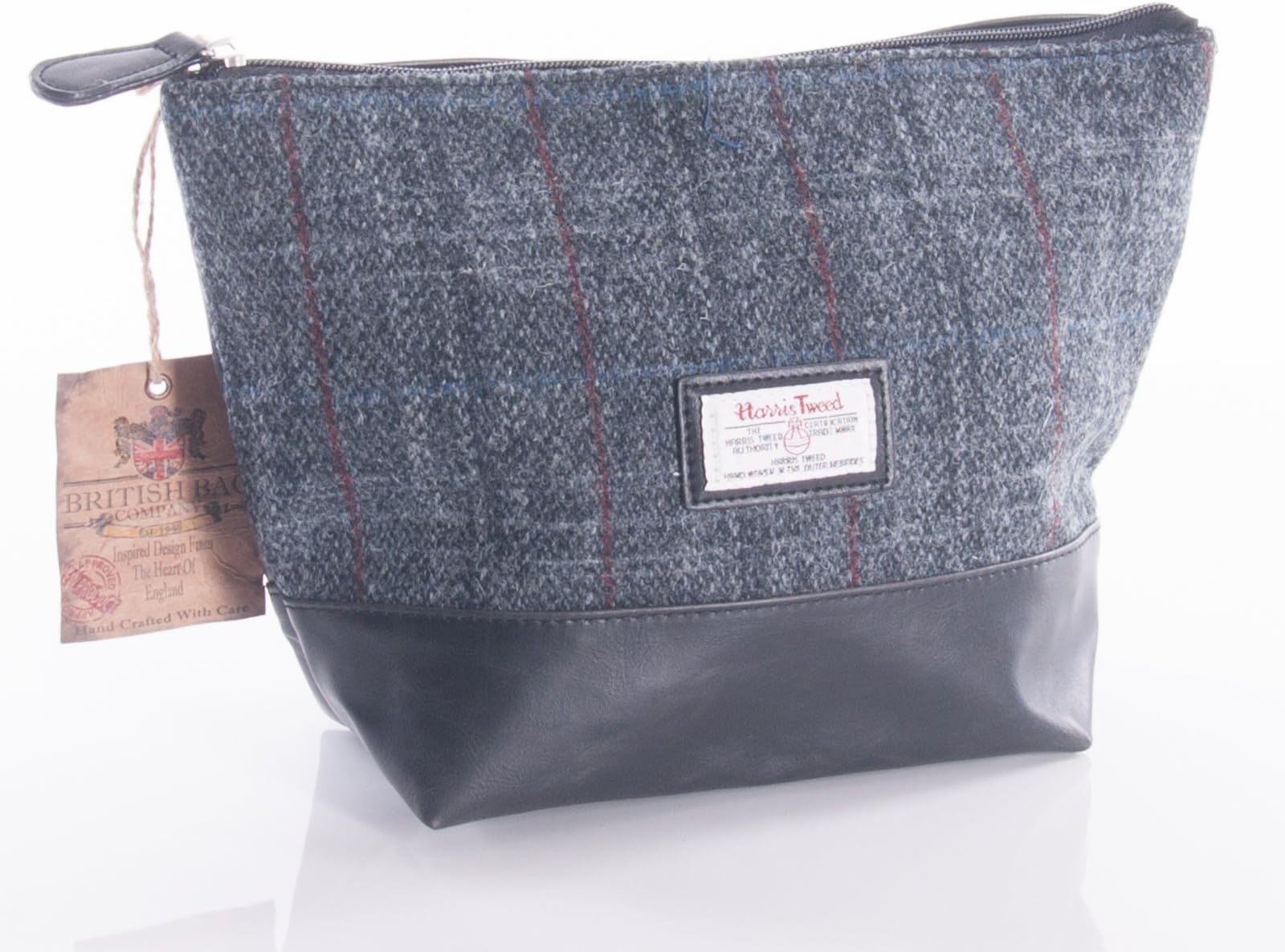 Harris Tweed Grey Wash Bag