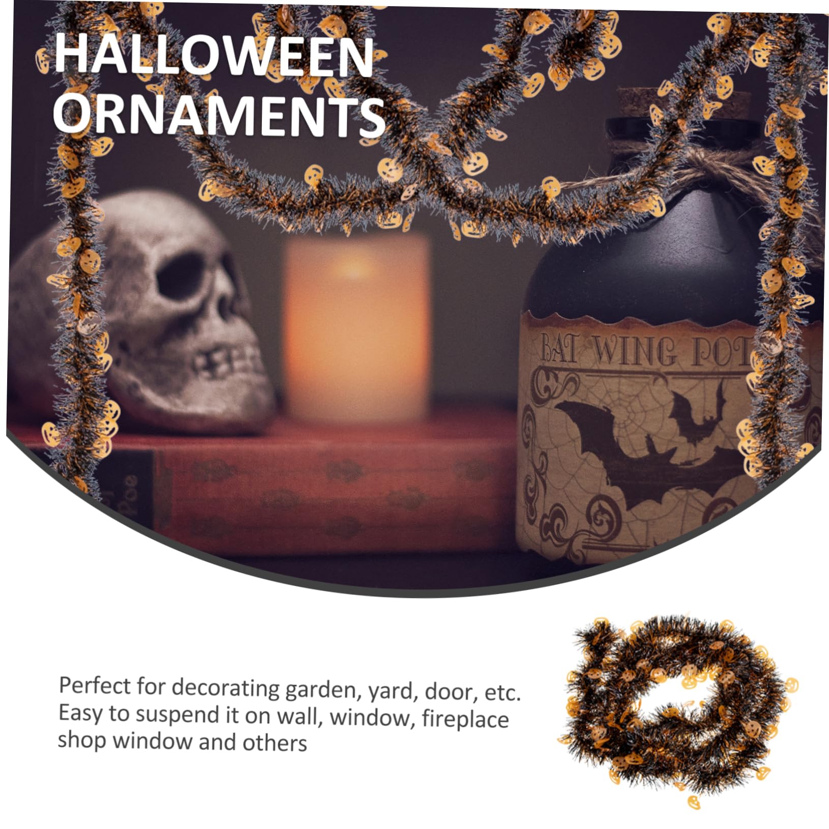 Alipis 12 STK Halloween-Dekorationen Adornos Navideños para Exterior Hochzeitsdekorationen im Freien Halloween wanddeko Halloween aussendeko Schlafzimmer-Halloween- Halloween-Kranz