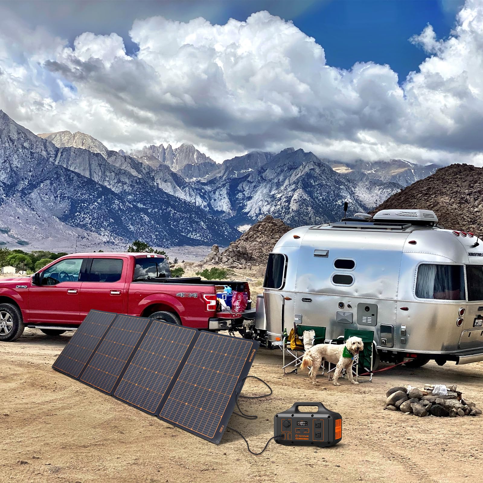FlexSolar Panel solar plegable 360 W, kit monocristalino ETFE Material Panel Solar para Powerstations IP68 impermeable para camping, jardín, senderismo, pesca