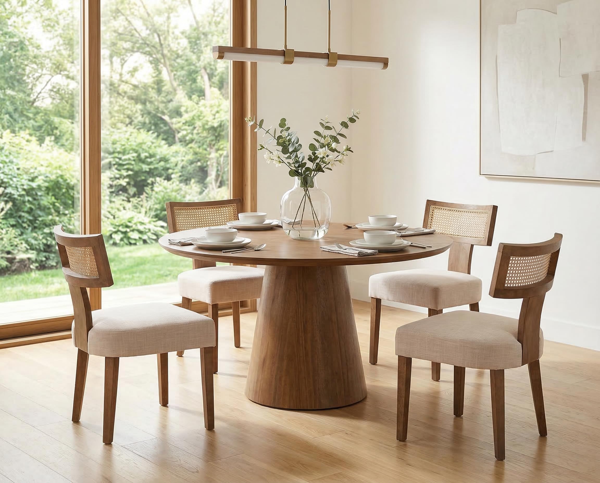 RIVOVA Linen Rattan Set 4